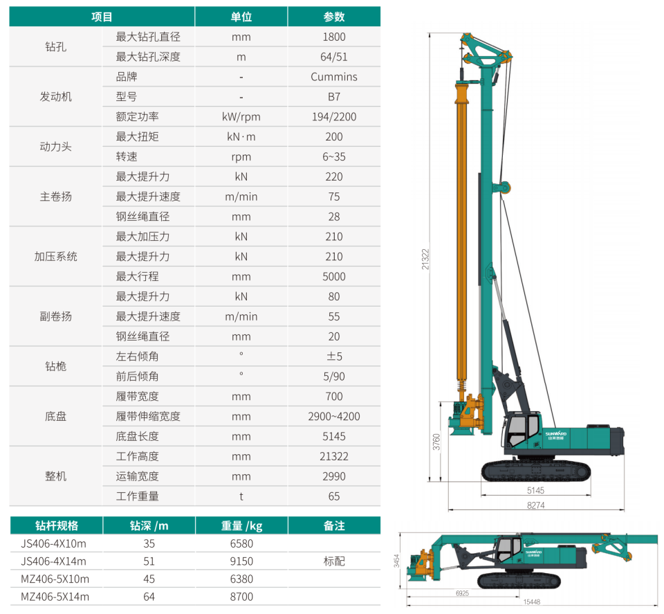 SWDM200H 中型多功能旋挖鉆機(jī)