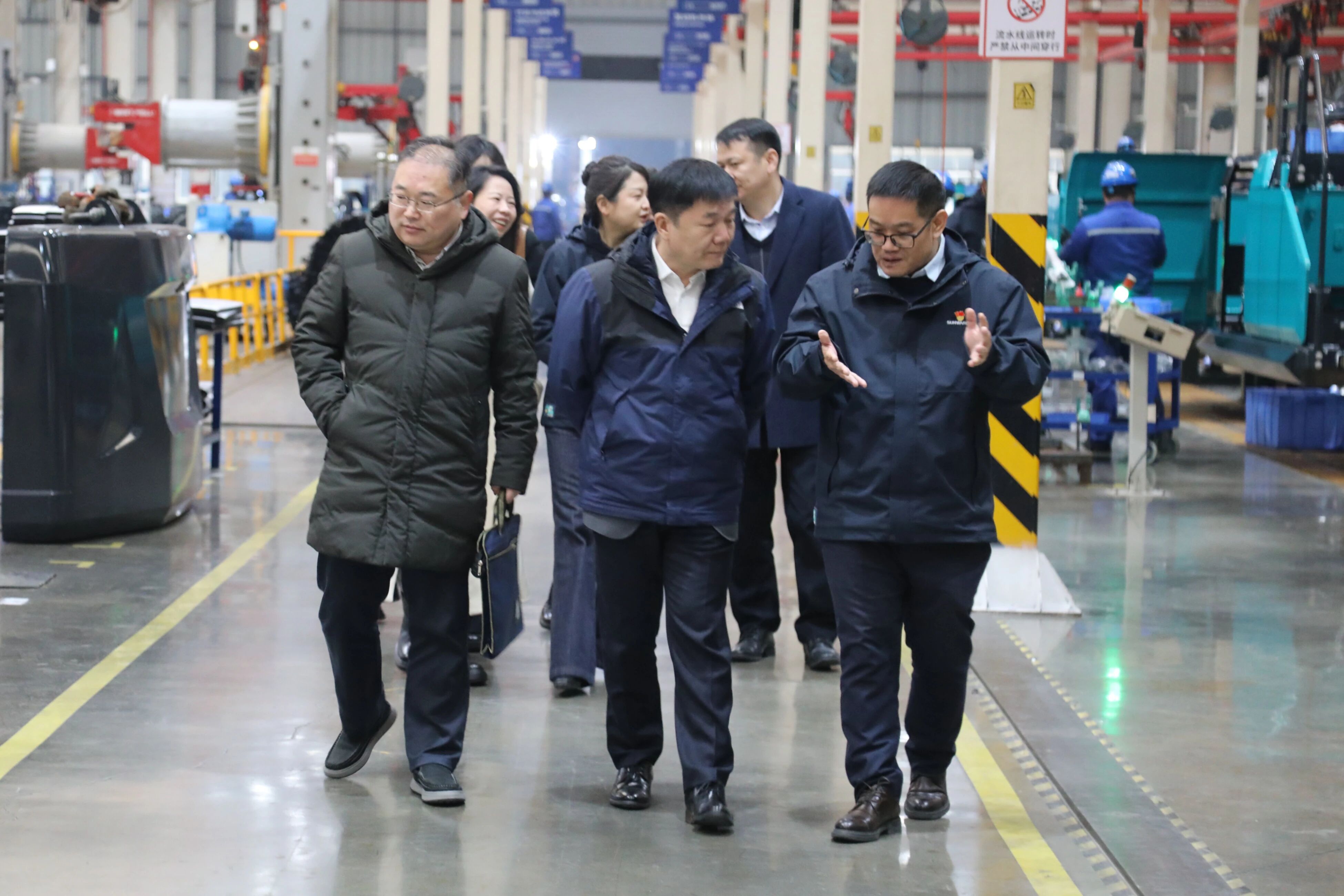 中國出口信用保險公司湖南分公司負責人蔡旺到訪山河智能